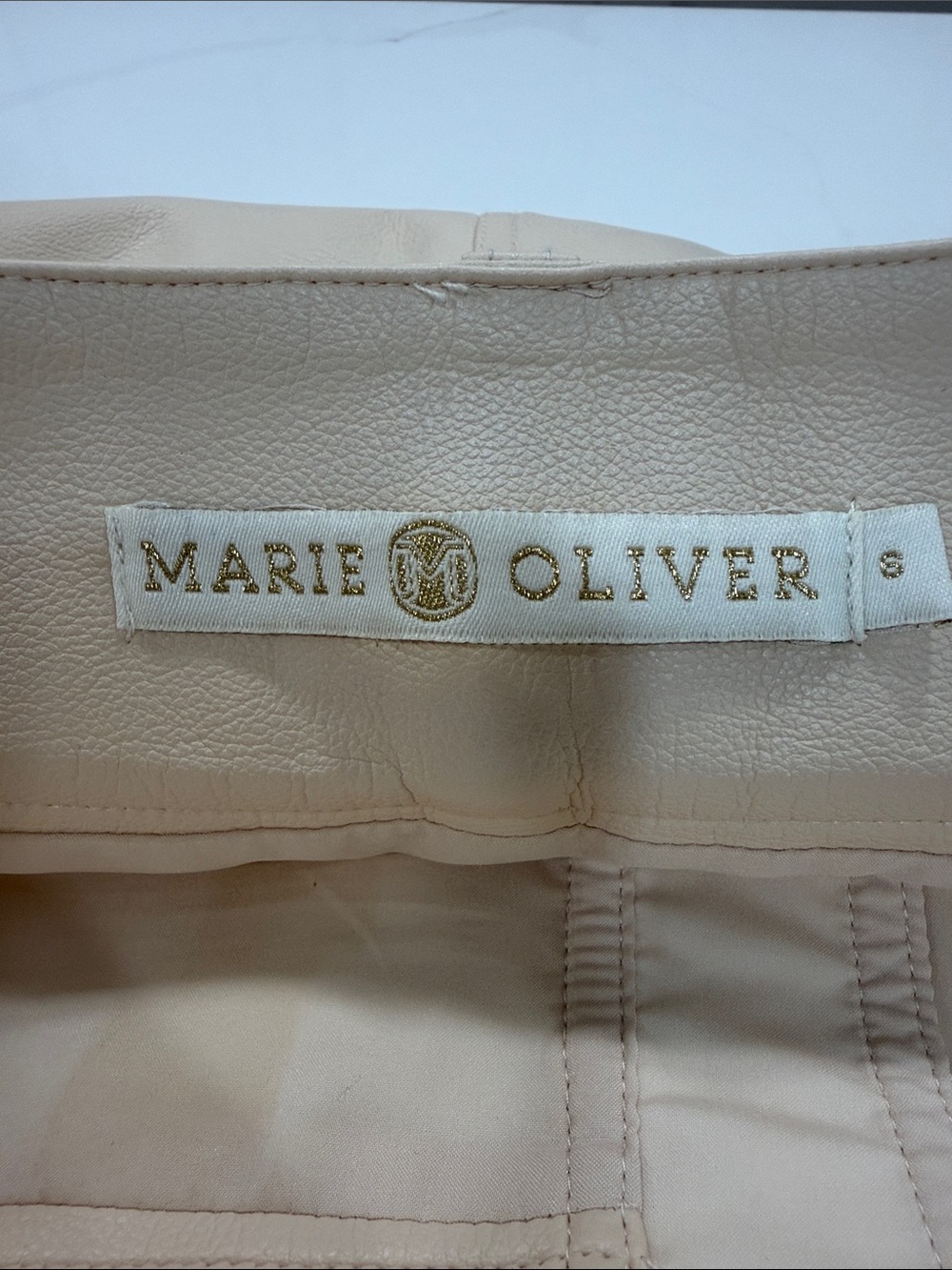 Marie Oliver Cream A-Line Midi Skirt with Front Zip & Tie Waist - Picture 3 of 6